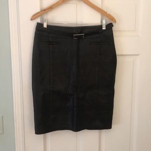 Karen Millen black leather skirt